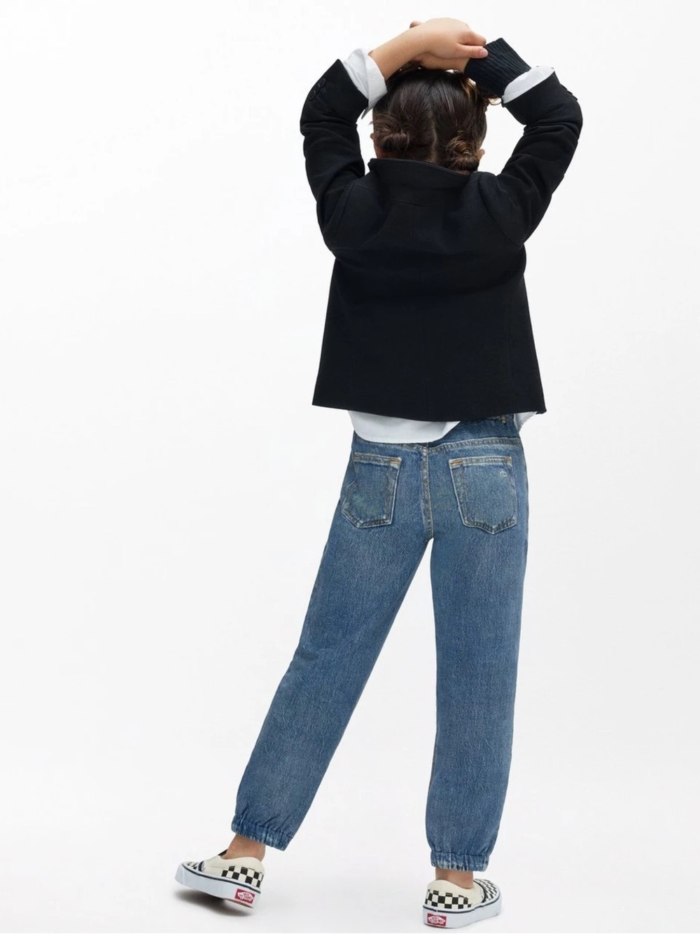 Rag & Bone Mini Miramar Jogger Pants Size 9/10 Blue Denim Print 100% Cotton Kids